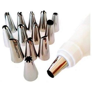 12 Piece Cake Icing Frosting Piping Bag
