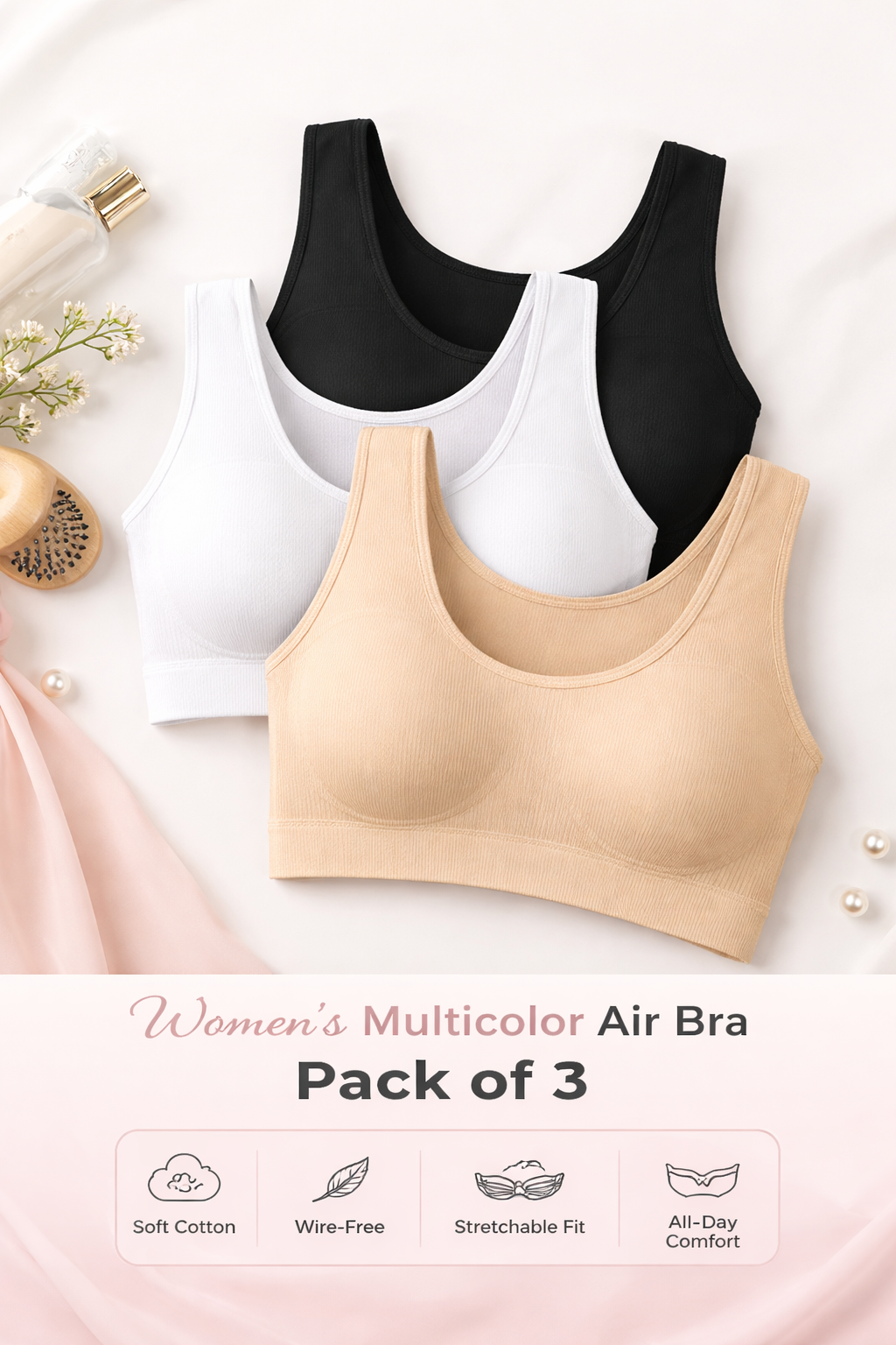 ComfortFit™ Air Bra (Pack of 3)