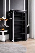 6 Rack Collapsible Wardrobe Cabinet and Shoe Rack